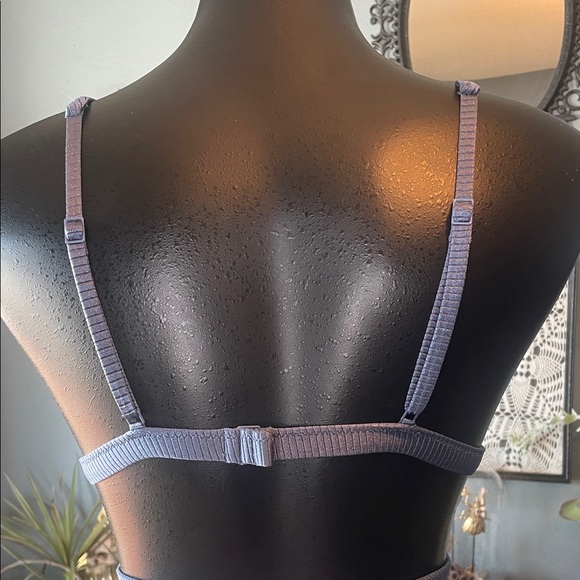 Aerie Deep Blue Ribbed Bikini Set - Picture 5 of 8